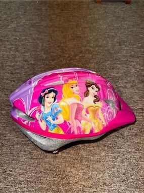 Kids Pink Princess Bicycle Helmet - Disney Princess Design